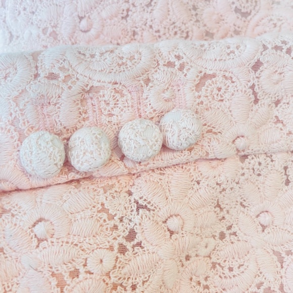 Dialogue Medium pink work blazer embroidered women’s floral print - Picture 3 of 5